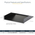 StarTech 2u Fixed Sever Rack Mount Shelf (CABSHELFHD)