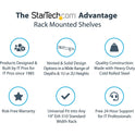 StarTech 2u Fixed Sever Rack Mount Shelf (CABSHELFHD)