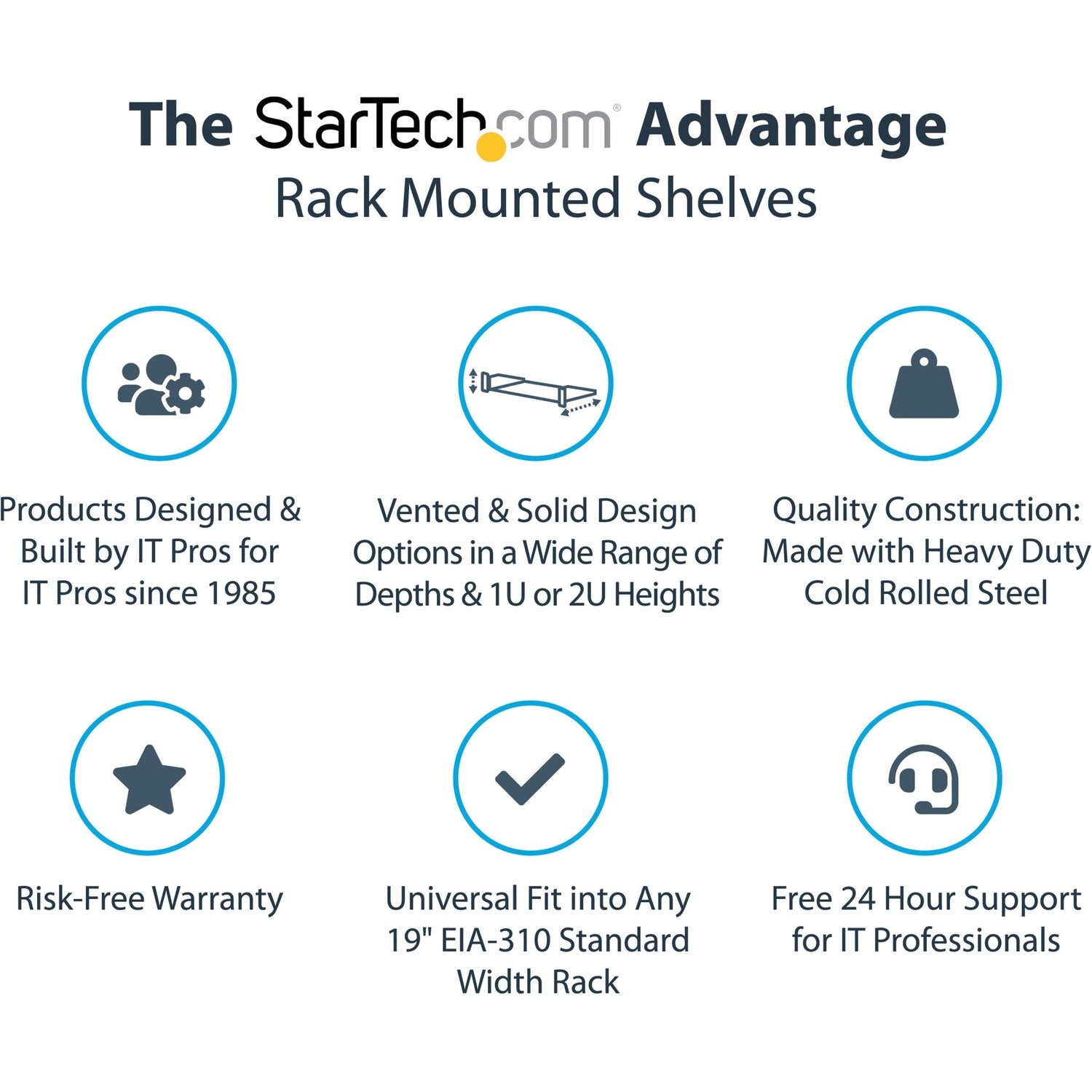 StarTech 2u Fixed Sever Rack Mount Shelf (CABSHELFHD)