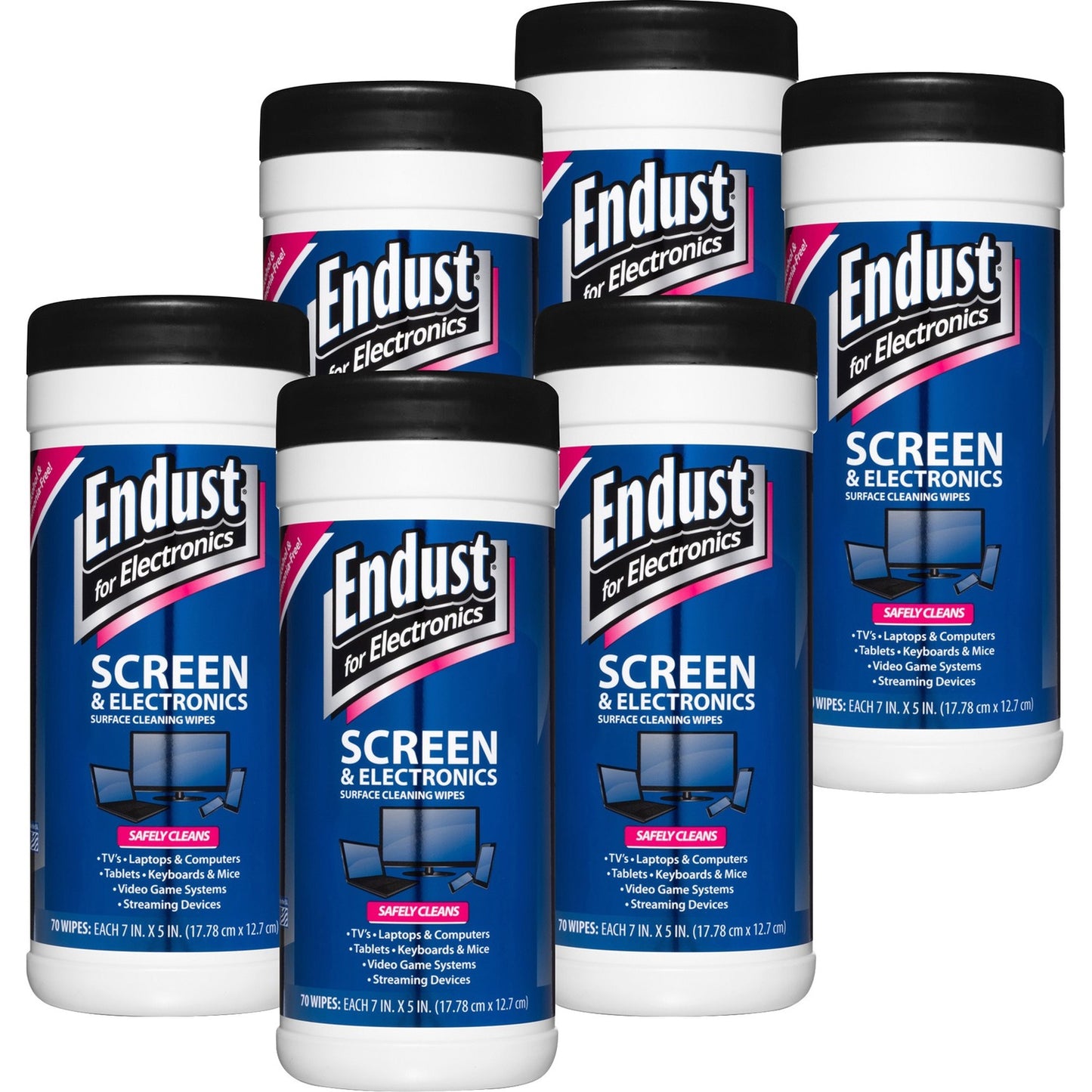 Endust LCD & Plasma Pop-Up Wipes 70ct. (11506P6)