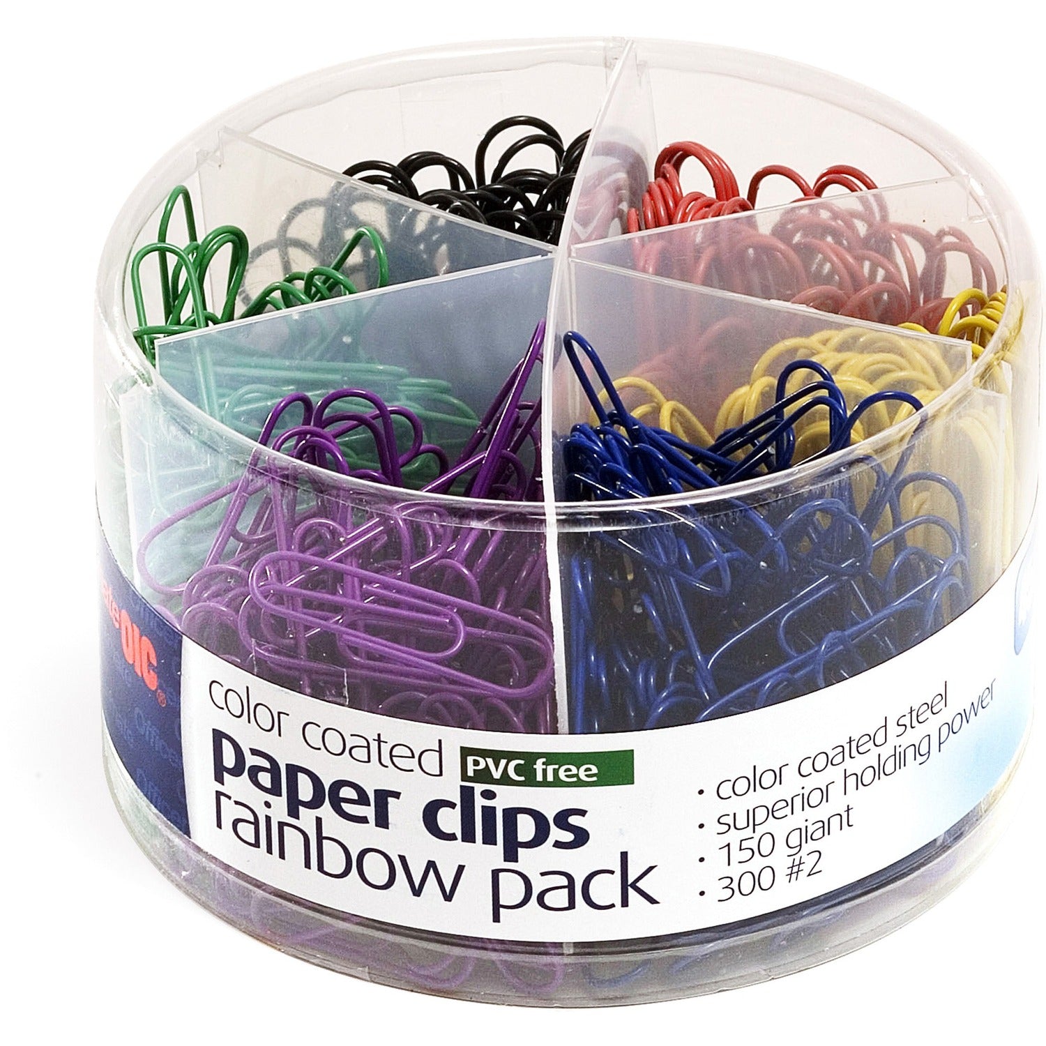 Officemate Coated Paper Clips, 450/Pack (97227)