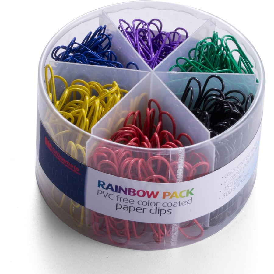 Officemate Coated Paper Clips, 450/Pack (97227)