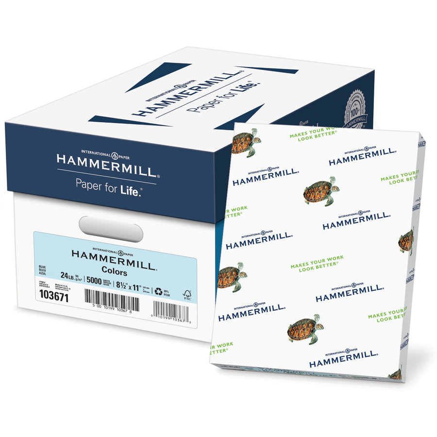 Hammermill Colors Recycled Copy Paper - Blue (103671)