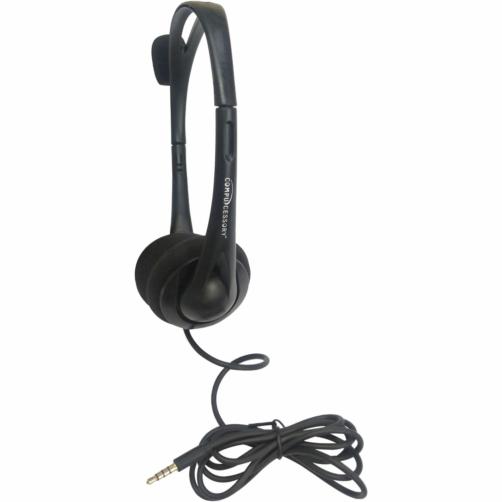 Compucessory Lightweight Stereo Headphones with Mic (15154)