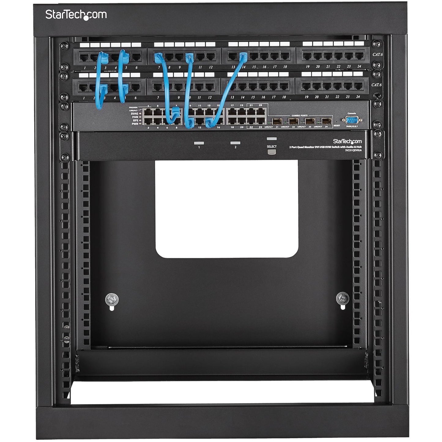StarTech 12u Open Frame Wall Mount Server Rack (RK1219WALLOH)
