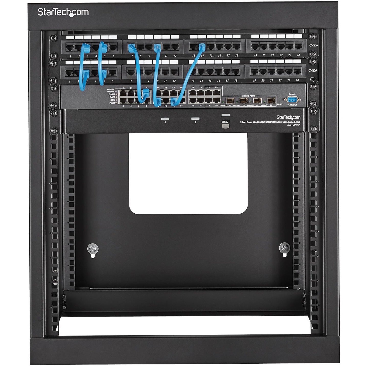 StarTech 12u Open Frame Wall Mount Server Rack (RK1219WALLOH)
