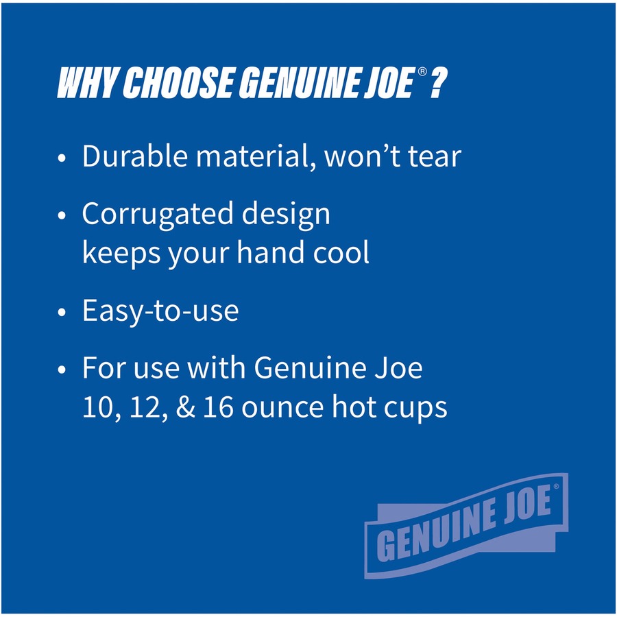 Genuine Joe Protective Corrugated Cup Sleeves (19049CT)