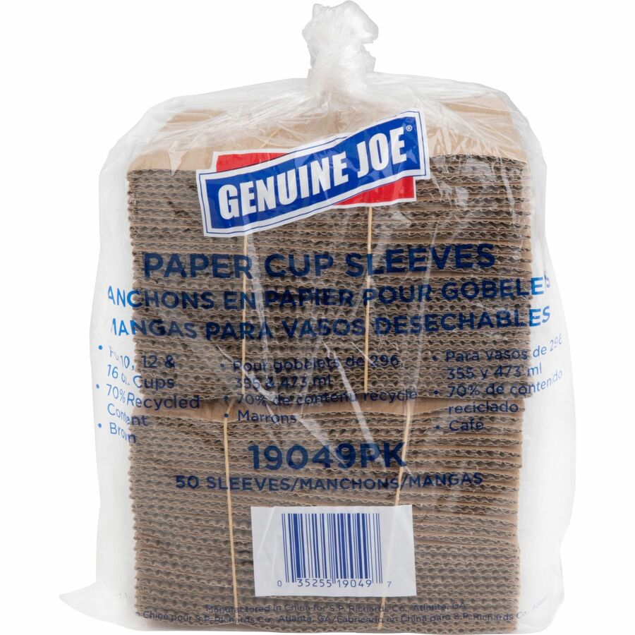 Genuine Joe Protective Corrugated Cup Sleeves (19049CT)