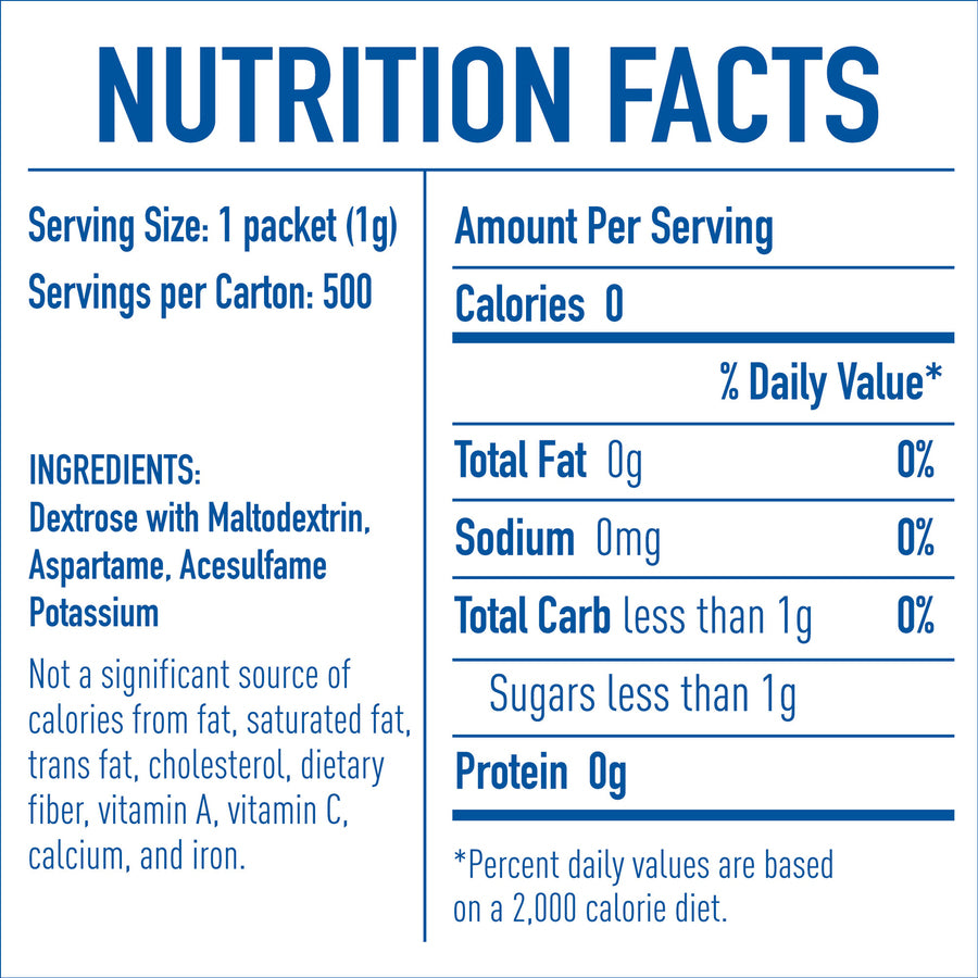 Equal Zero Calorie Original Sweetener Packets (NUT20015448)