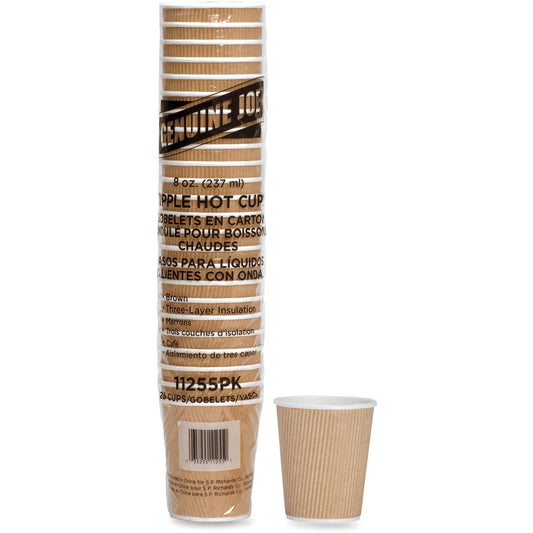 Genuine Joe 8 oz Rippled Hot Cups (11255)