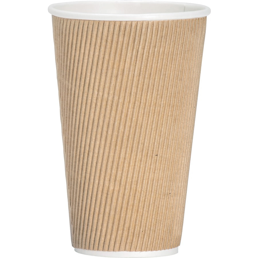 Genuine Joe 16 oz Rippled Hot Cups (11257)
