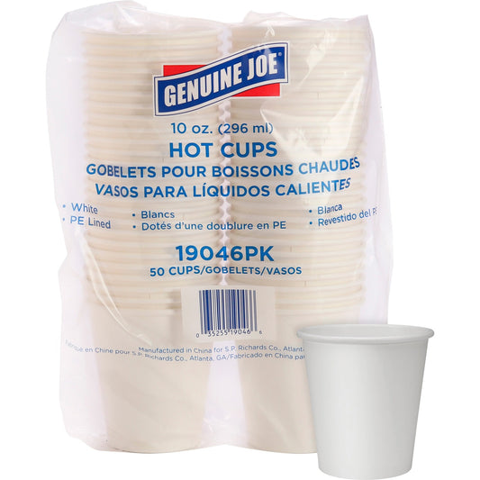 Genuine Joe 10 oz Disposable Hot Cups (19046)