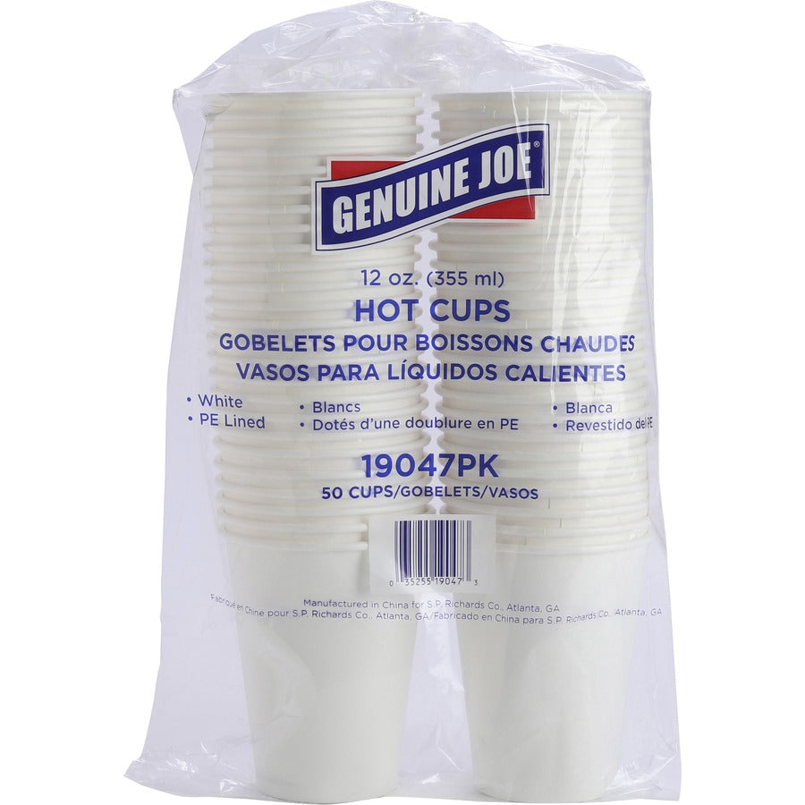 Genuine Joe 12 oz Disposable Hot Cups (19047)