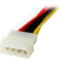 StarTech 12" Lp4 To 2x Sata Power Y Cable Adapter (PYO2LP4SATA)