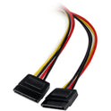 StarTech 12" Lp4 To 2x Sata Power Y Cable Adapter (PYO2LP4SATA)