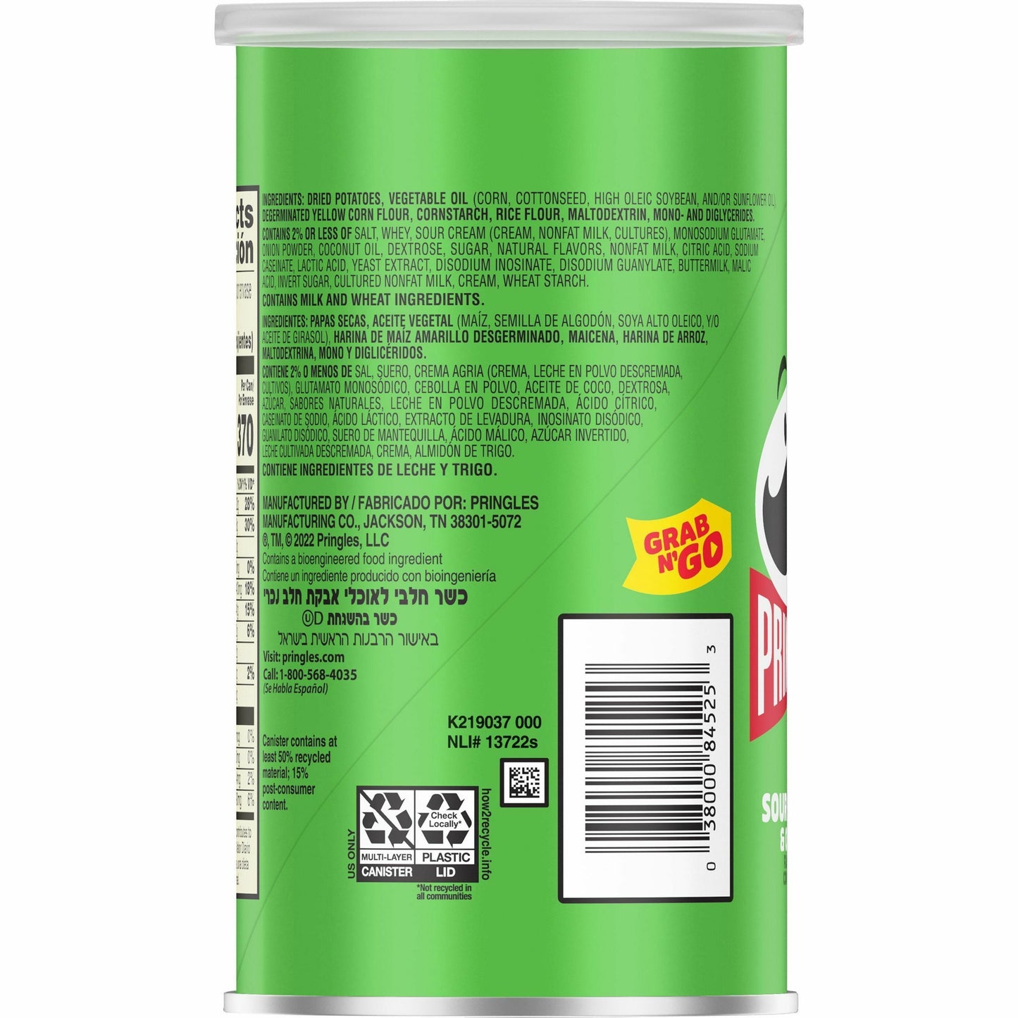 Pringles&reg Sour Cream & Onion (84560)