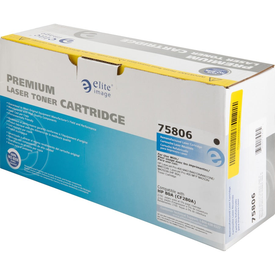 Elite Image Remanufactured Toner Cartridge - Alternative for HP 80A (CF280A) (75806)