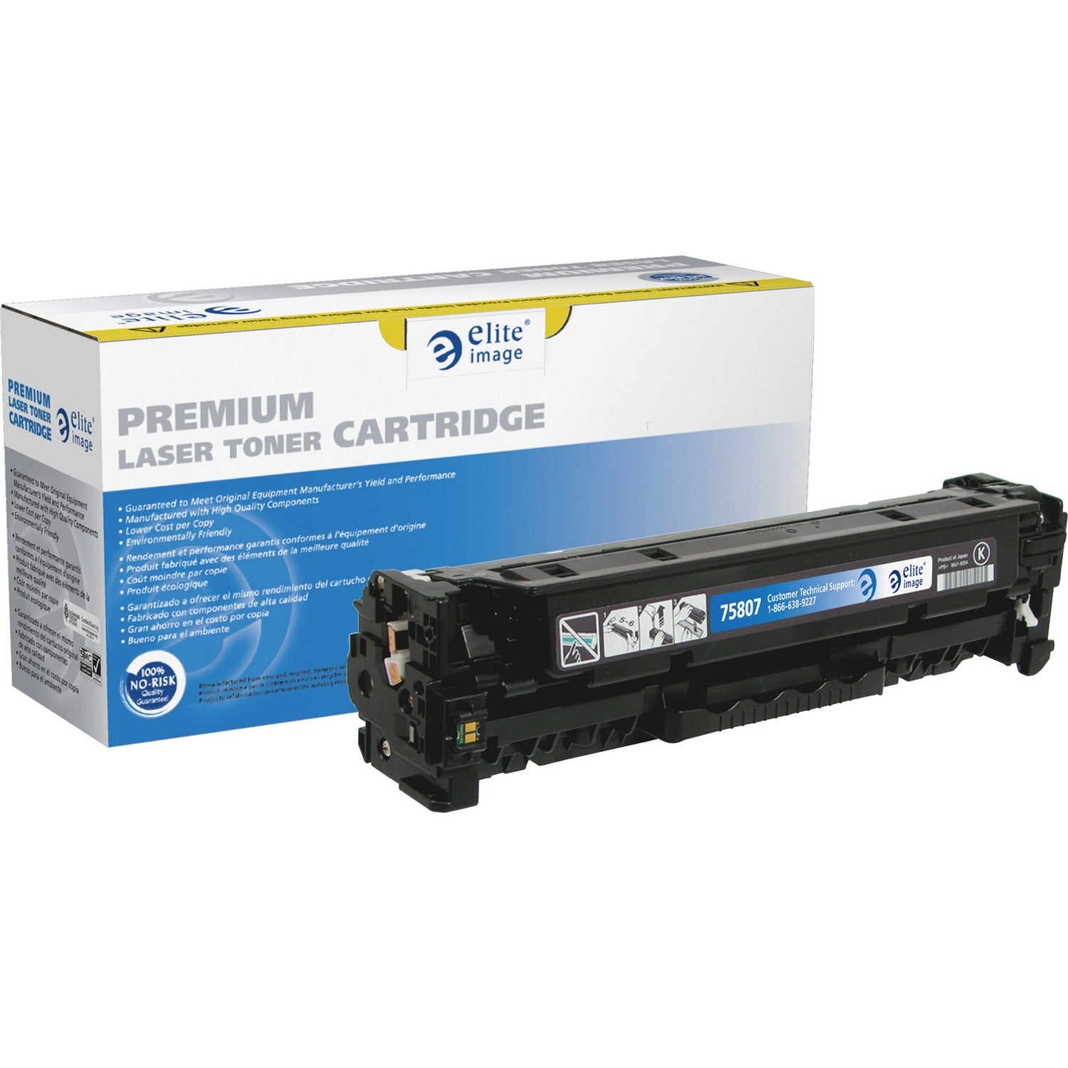 Elite Image Remanufactured High Yield Laser Toner Cartridge - Alternative for HP 305X (CE410X) - Black - 1 Each (75807)