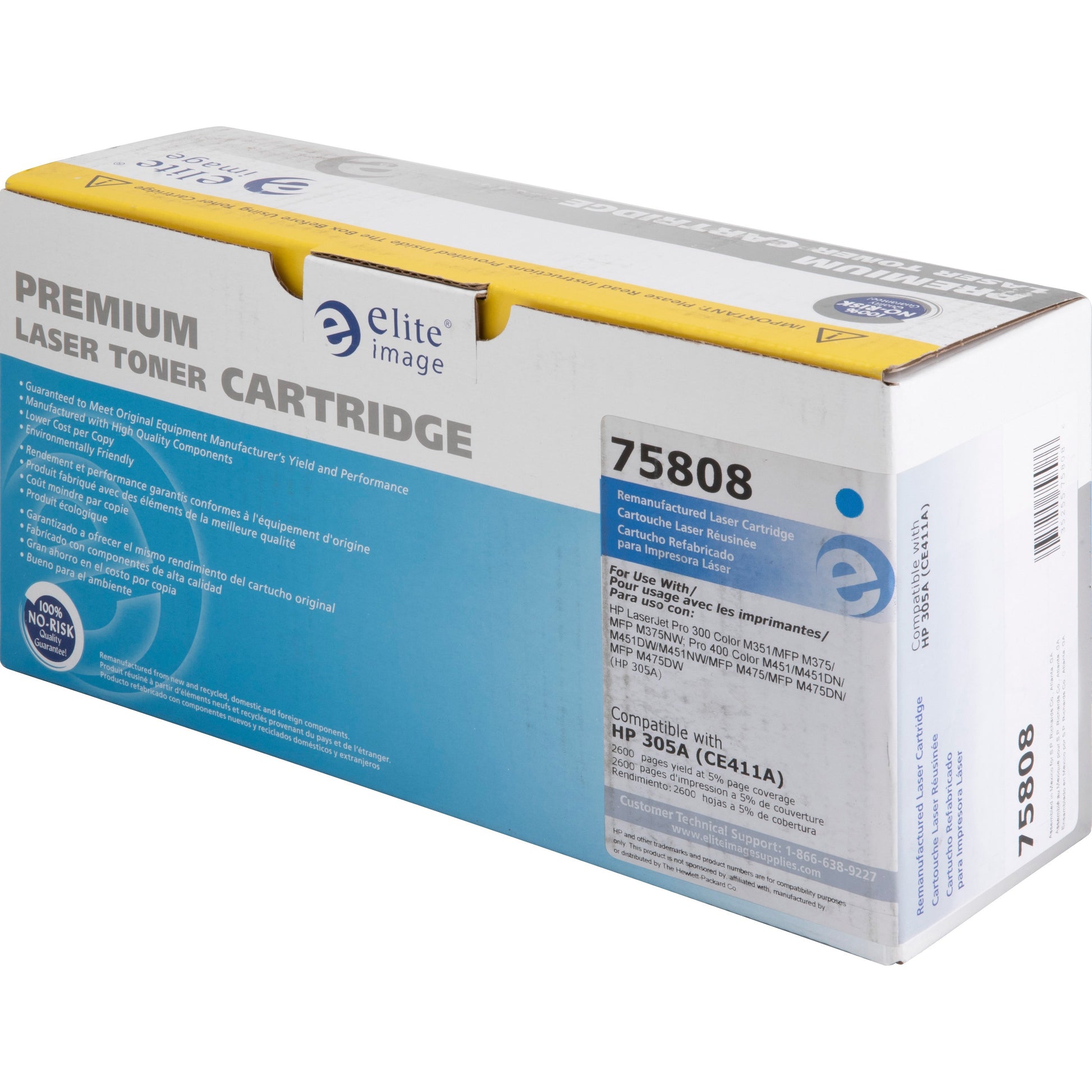 Elite Image Remanufactured Toner Cartridge - Alternative for HP 305A (CE411A) (75808)