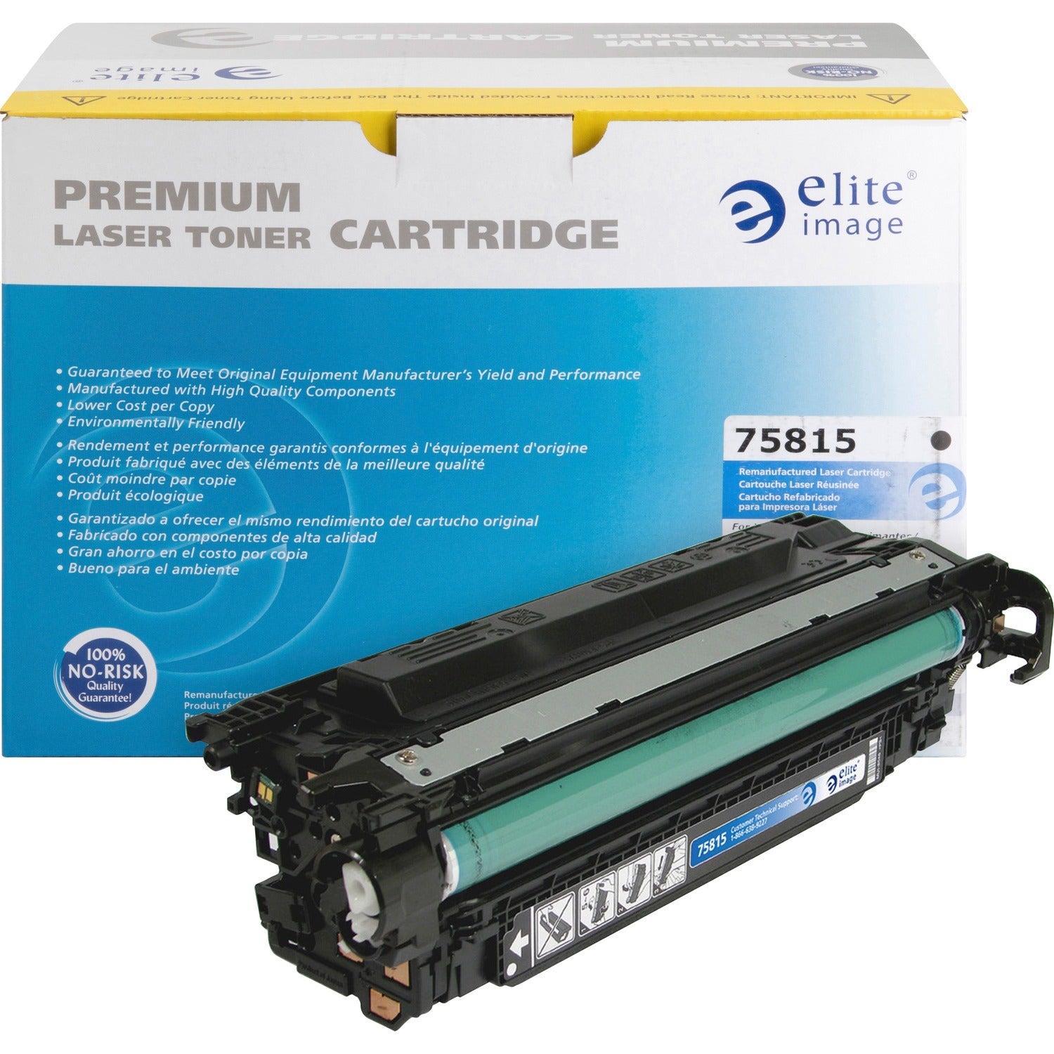 Elite Image Remanufactured Laser Toner Cartridge - Alternative for HP 507A (CE400A) - Black - 1 Each (75815)