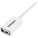 StarTech 1m White Usb 2.0 Extension Cable-m/f (USBEXTPAA1MW)