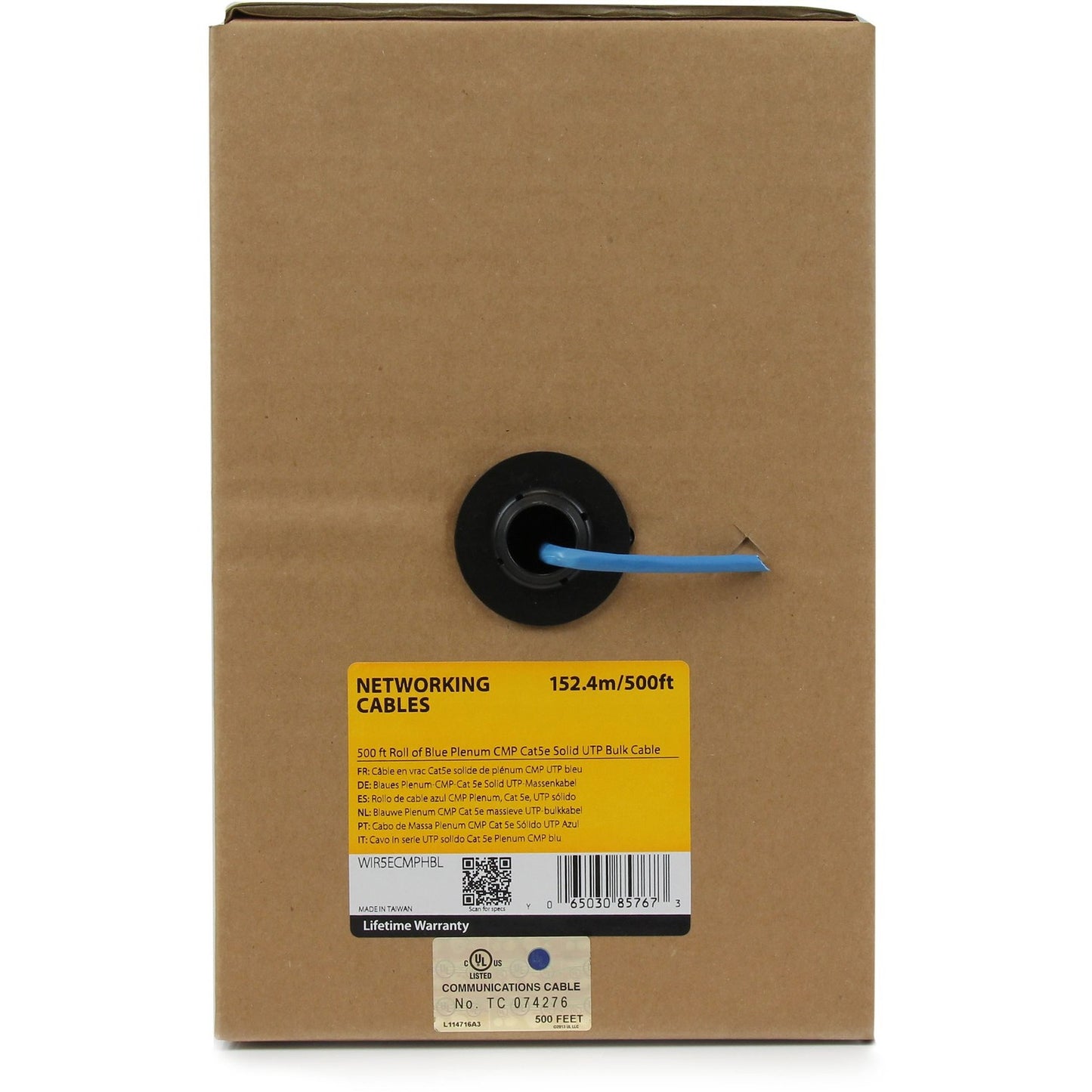 StarTech 1000 Ft Blue Plenum Cmp Cat5e Bulk Cable (WIR5ECMPBL)