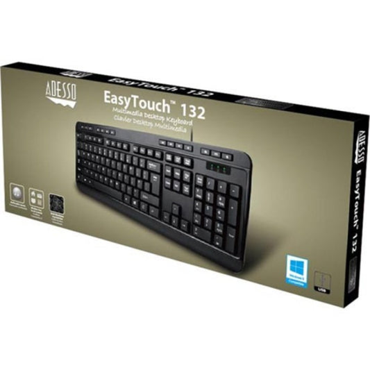 Adesso Desktop Multimedia Ps/2 Black Keyboard (AKB132PB)