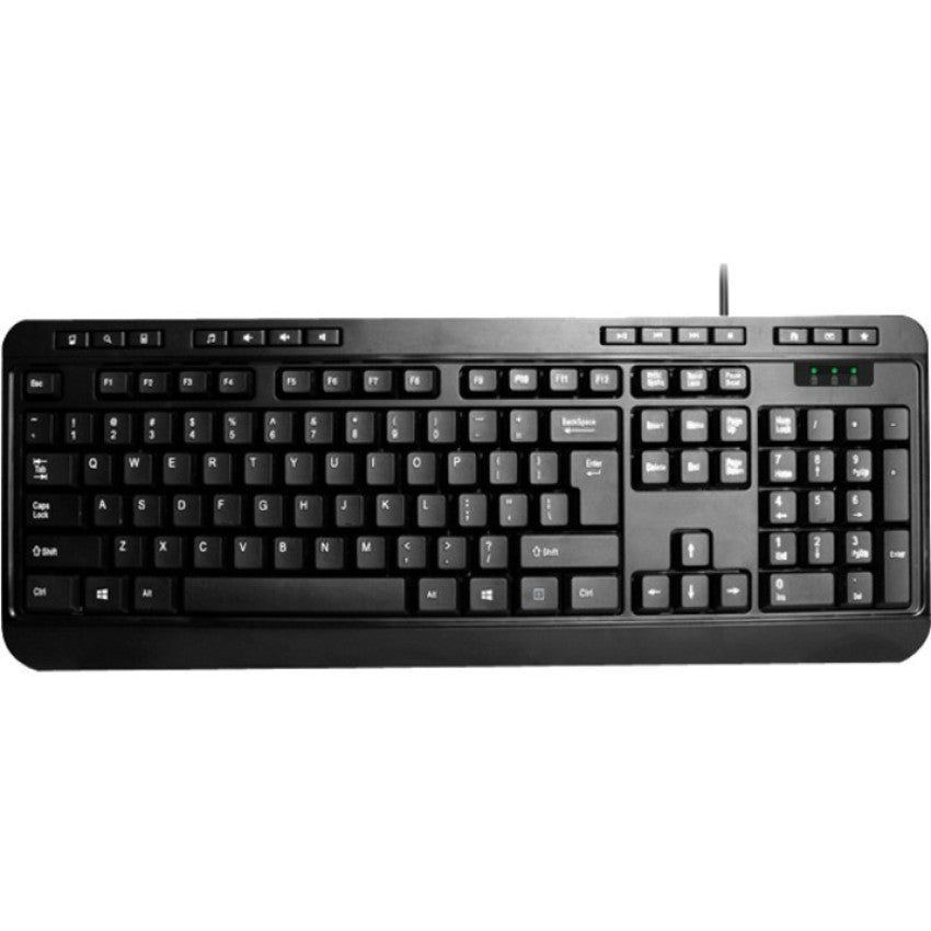 Adesso Desktop Multimedia Ps/2 Black Keyboard (AKB132PB)