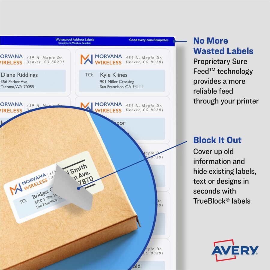  Printable Shipping Labels, 2.5" x 4" , 800 Labels (5817)