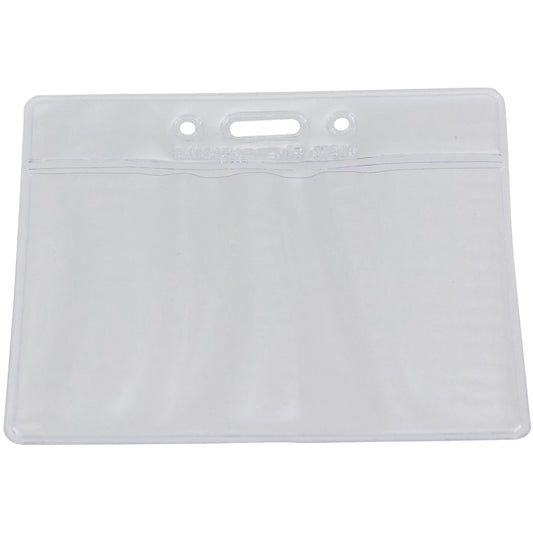 SICURIX Vinyl Punched ID Badge Holders - Horizontal (67815)