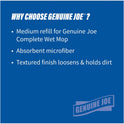 Genuine Joe Microfiber Wet Mophead Refill (47539)