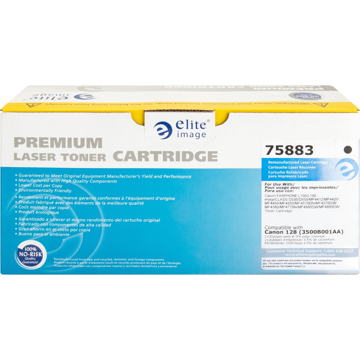 Elite Image Remanufactured Toner Cartridge - Alternative for Canon (128) (75883)
