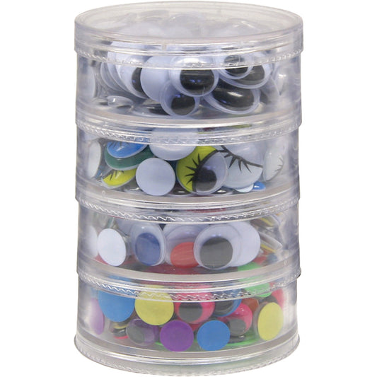 Creativity Street Wiggle Eyes Stackable Storage Jar (3409)