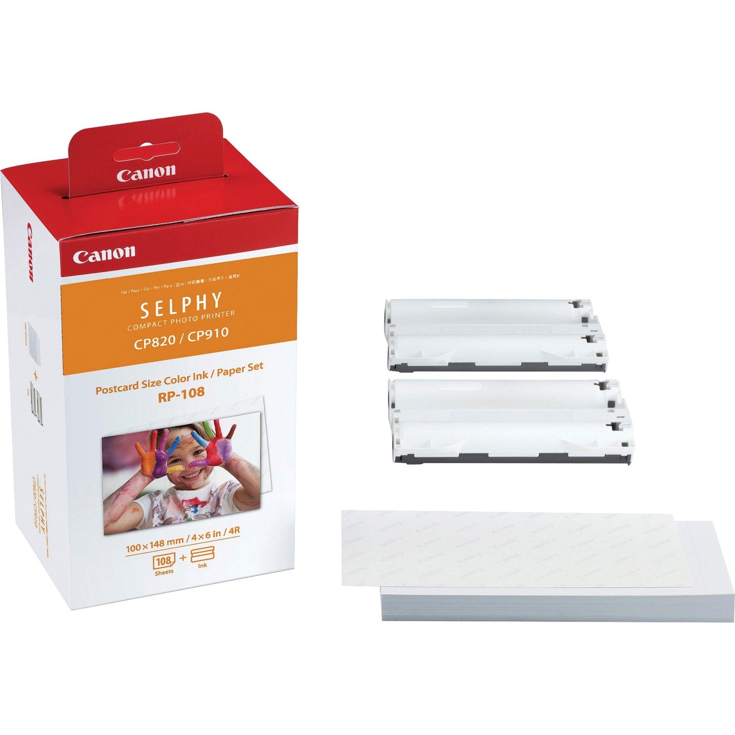 Canon RP-108 Original High Yield Dye Sublimation Ribbon/Paper Kit - Color - 1 Each