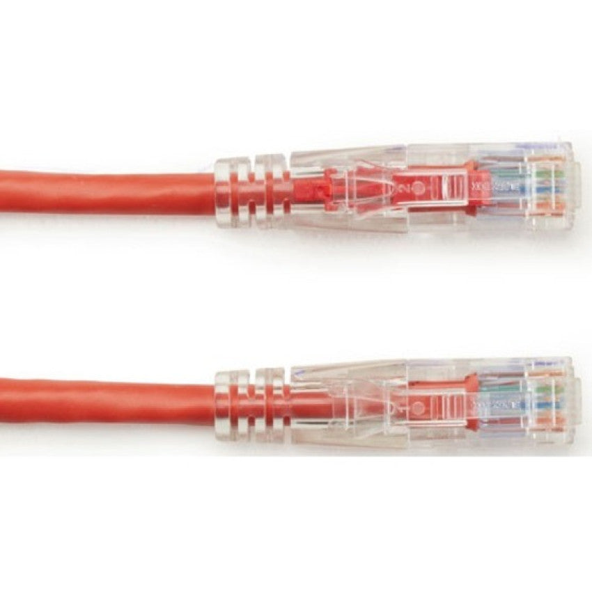 Black Box Cat6 550-mhz Locking Snagless Stranded Ethernet Patch Cable - Unshielded (utp), Cm Pvc (rj45 M/m), Red, 5-ft. (1.5-m) (C6PC70RD05)