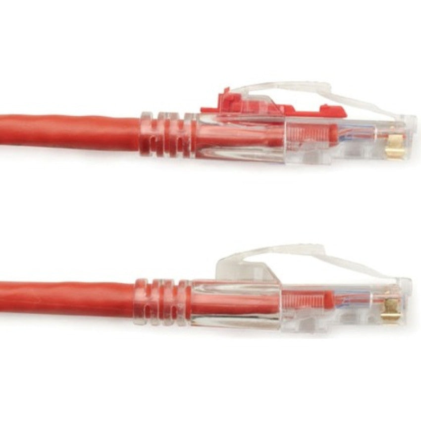 Black Box Cat6 550-mhz Locking Snagless Stranded Ethernet Patch Cable - Unshielded (utp), Cm Pvc (rj45 M/m), Red, 5-ft. (1.5-m) (C6PC70RD05)