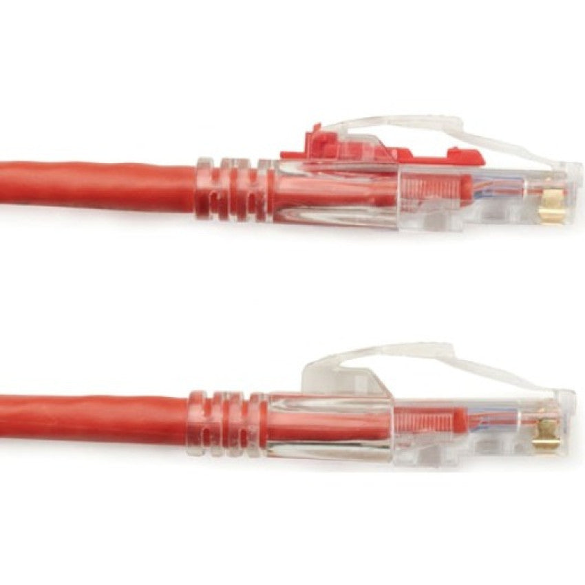 Black Box Cat6 550-mhz Locking Snagless Stranded Ethernet Patch Cable - Unshielded (utp), Cm Pvc (rj45 M/m), Red, 7-ft. (2.1-m) (C6PC70RD07)