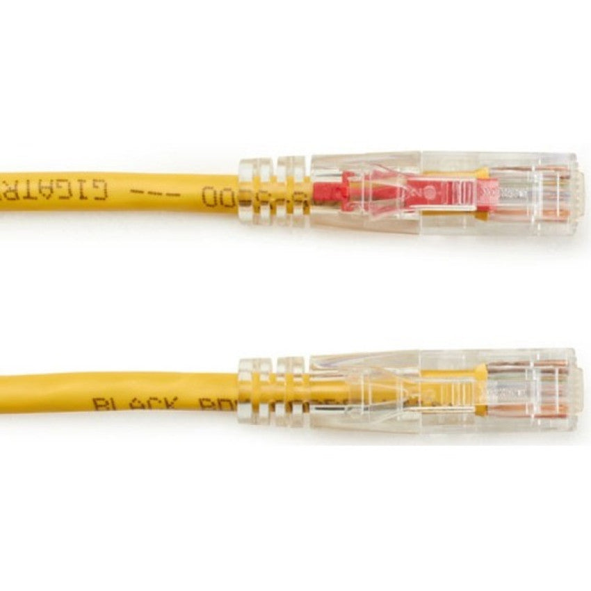 Black Box Cat6 550-mhz Locking Snagless Stranded Ethernet Patch Cable-unshielded (utp), Cm Pvc (rj45 M/m), Yellow, 7-ft. (2.1-m) (C6PC70YL07)