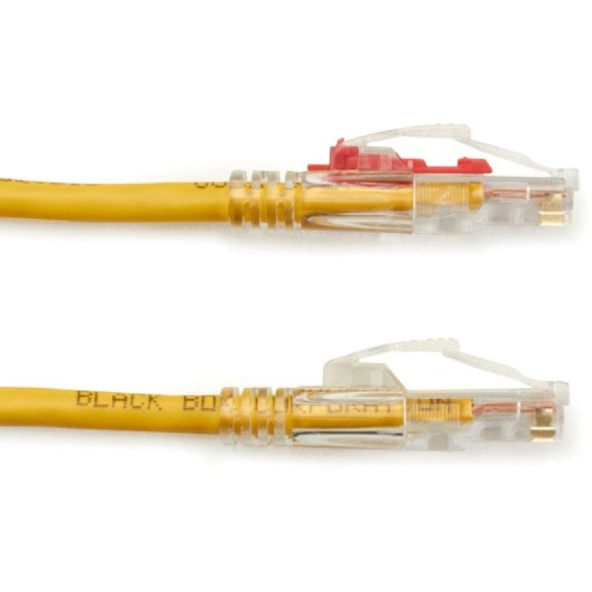 Black Box Cat6 550-mhz Locking Snagless Stranded Ethernet Patch Cable-unshielded (utp), Cm Pvc (rj45 M/m), Yellow, 7-ft. (2.1-m) (C6PC70YL07)