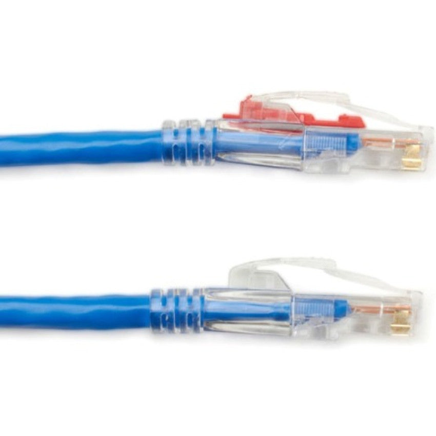 Black Box Cat6 550-mhz Locking Snagless Stranded Ethernet Patch Cable - Unshielded (utp), Cm Pvc (rj45 M/m), Blue, 1-ft. (0.3-m) (C6PC70BL01)