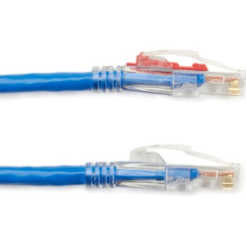 Black Box Cat6 550-mhz Locking Snagless Stranded Ethernet Patch Cable - Unshielded (utp), Cm Pvc (rj45 M/m), Blue, 3-ft. (0.9-m) (C6PC70BL03)