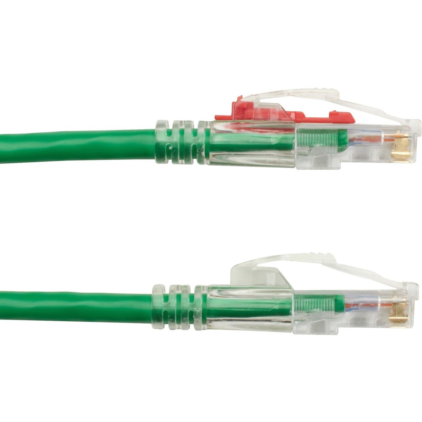 Black Box Cat6 550-mhz Locking Snagless Stranded Ethernet Patch Cable-unshielded (utp), Cm Pvc (rj45 M/m), Green, 5-ft. (1.5-m) (C6PC70GN05)