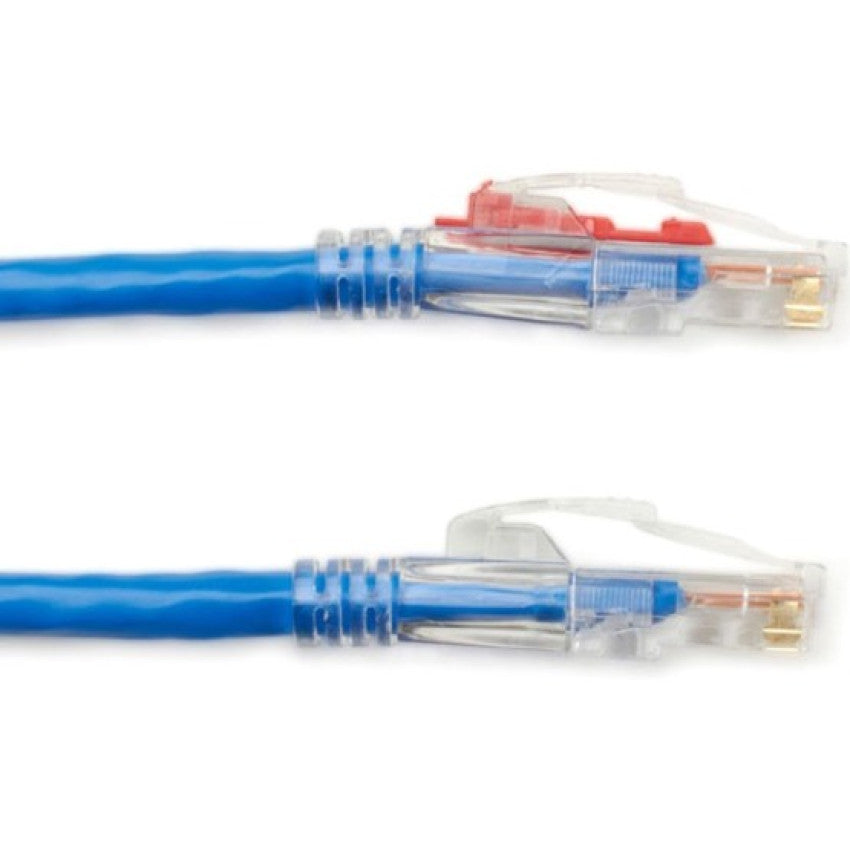 Black Box Cat6 550-mhz Locking Snagless Stranded Ethernet Patch Cable - Unshielded (utp), Cm Pvc (rj45 M/m), Blue, 6-ft. (1.8-m) (C6PC70BL06)