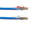 Black Box Cat6a 650-mhz Locking Snagless Stranded Ethernet Patch Cable-shielded (s/ftp), Cm Pvc (rj45 M/m), Blue, 3-ft. (0.9-m) (C6APC80SBL03)