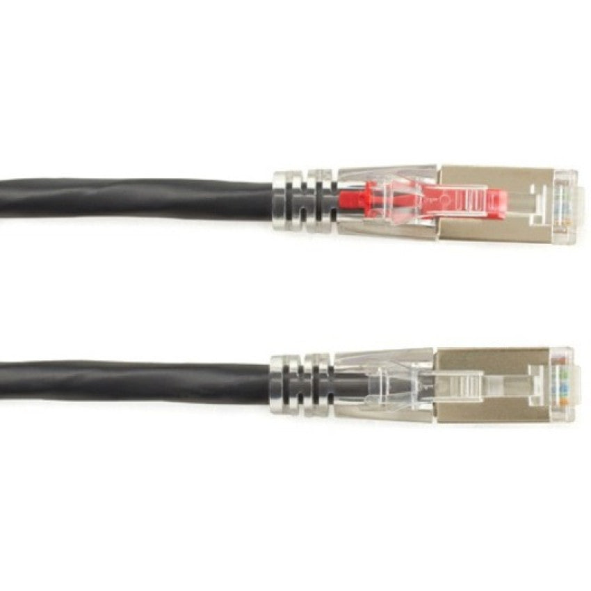 Black Box Cat6a 650-mhz Locking Snagless Stranded Ethernet Patch Cable-shielded(s/ftp), Cm Pvc (rj45 M/m), Black, 20-ft. (6.0-m) (C6APC80SBK20)