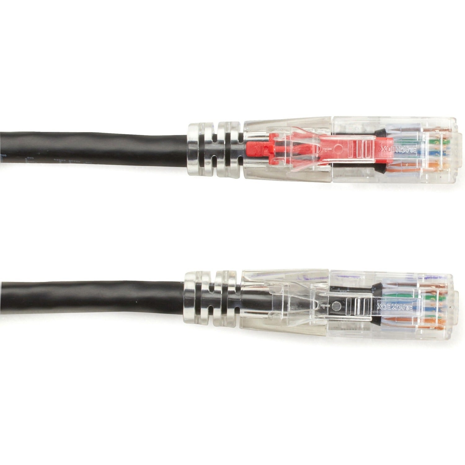 Black Box Cat5e 350-mhz Locking Snagless Stranded Ethernet Patch Cable-unshielded(utp), Cm Pvc(rj45 M/m), Black, 100-ft.(30.4-m) (C5EPC70BK100)