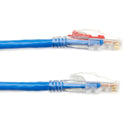 Black Box Cat5e 350-mhz Locking Snagless Stranded Ethernet Patch Cable-unshielded (utp), Cm Pvc (rj45 M/m), Blue, 6-ft. (1.8-m) (C5EPC70BL06)