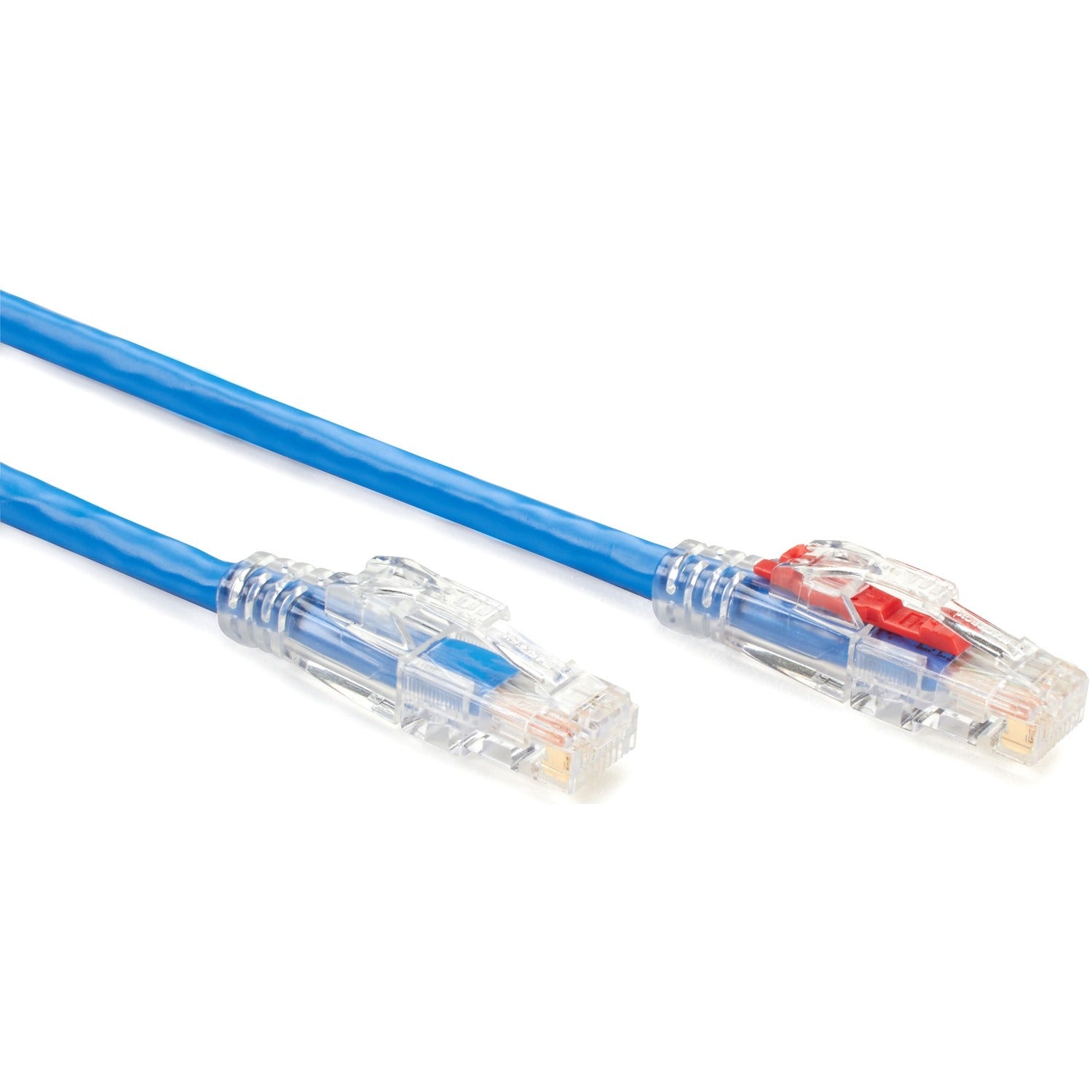 Black Box Cat5e 350-mhz Locking Snagless Stranded Ethernet Patch Cable-unshielded (utp), Cm Pvc (rj45 M/m), Blue, 6-ft. (1.8-m) (C5EPC70BL06)