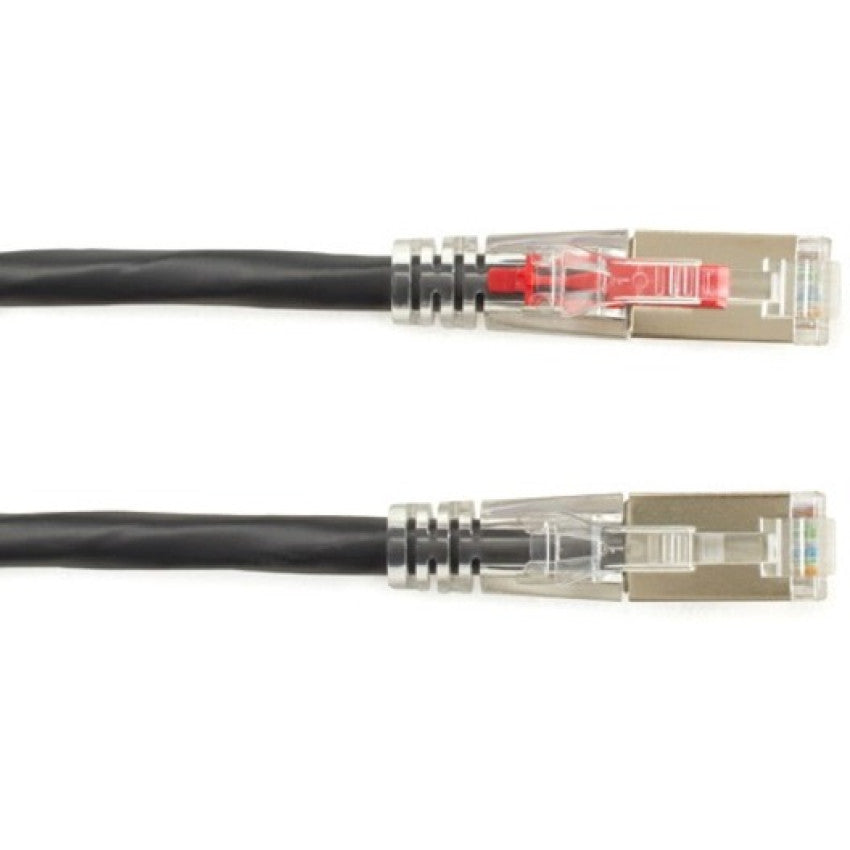 Black Box Cat6a 650-mhz Locking Snagless Stranded Ethernet Patch Cable-shielded (s/ftp), Cm Pvc (rj45 M/m), Black, 5-ft. (1.5-m) (C6APC80SBK05)