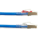 Black Box Cat6a 650-mhz Locking Snagless Stranded Ethernet Patch Cable-shielded (s/ftp), Cm Pvc (rj45 M/m), Blue, 20-ft. (6.0-m) (C6APC80SBL20)